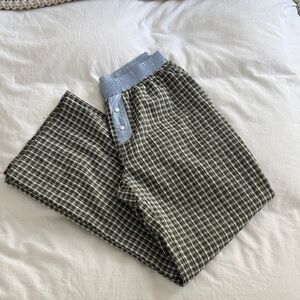 Checkered Joggers with Blue Accents